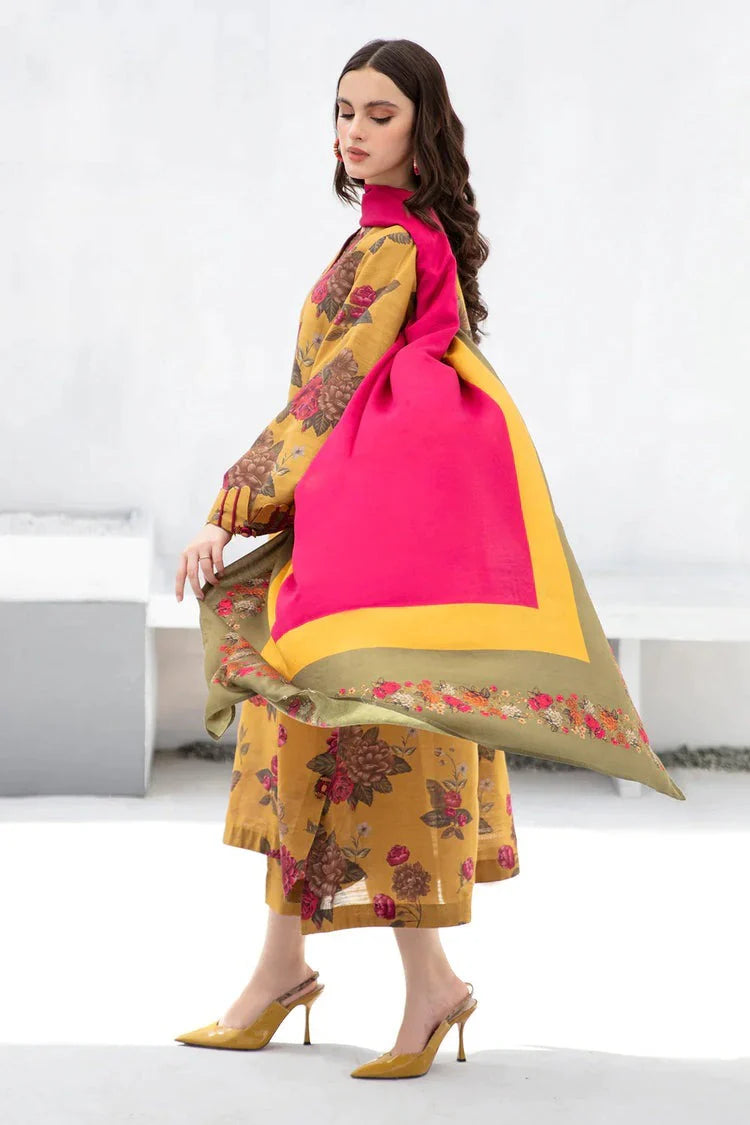 CF1220- Winter 3PC Dhanak all over Printed Suit