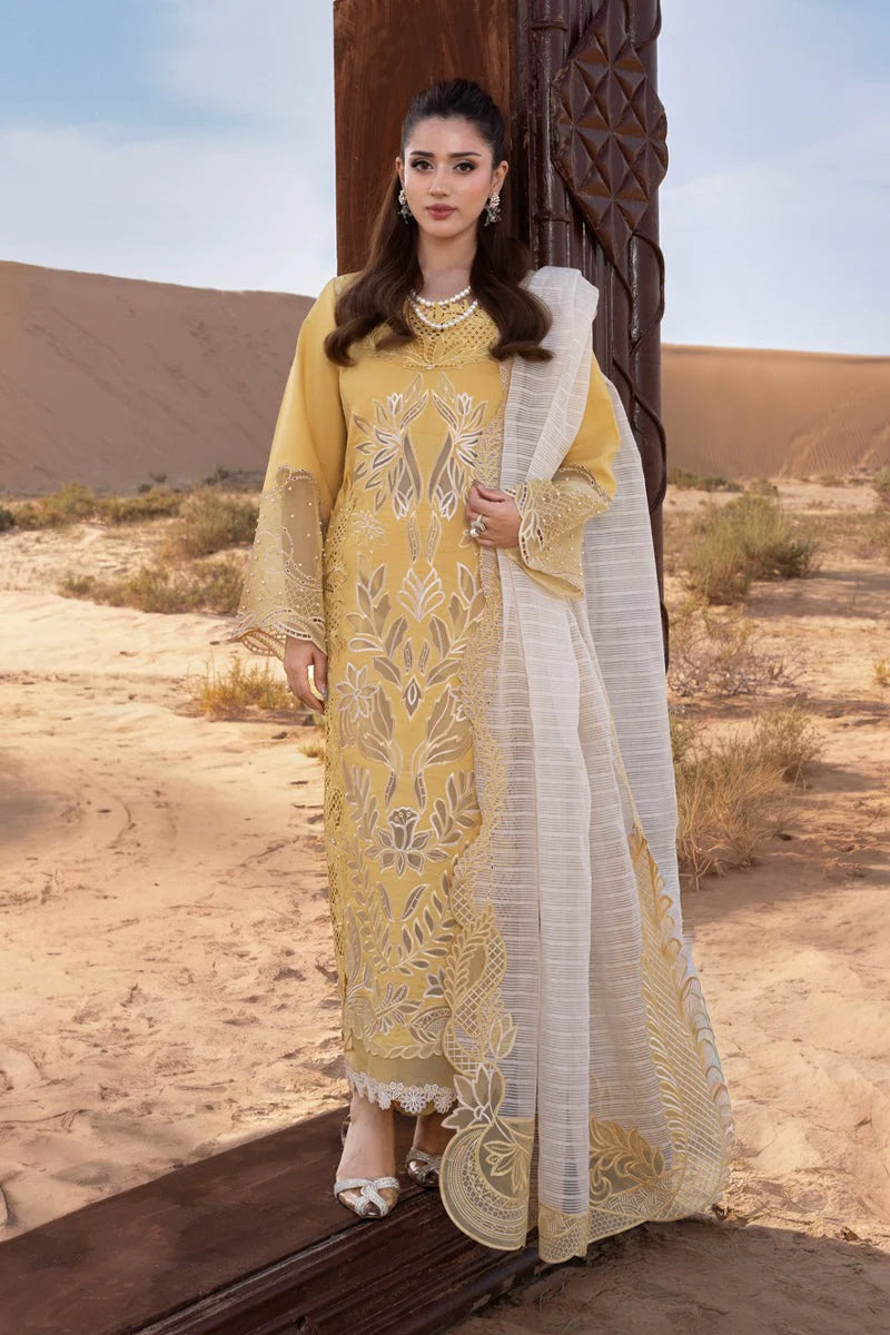 RANG RASIYA -3PC LAWN EMBROIDERED SHIRT WITH NET EMBROIDERED DUPATTA WC1303
