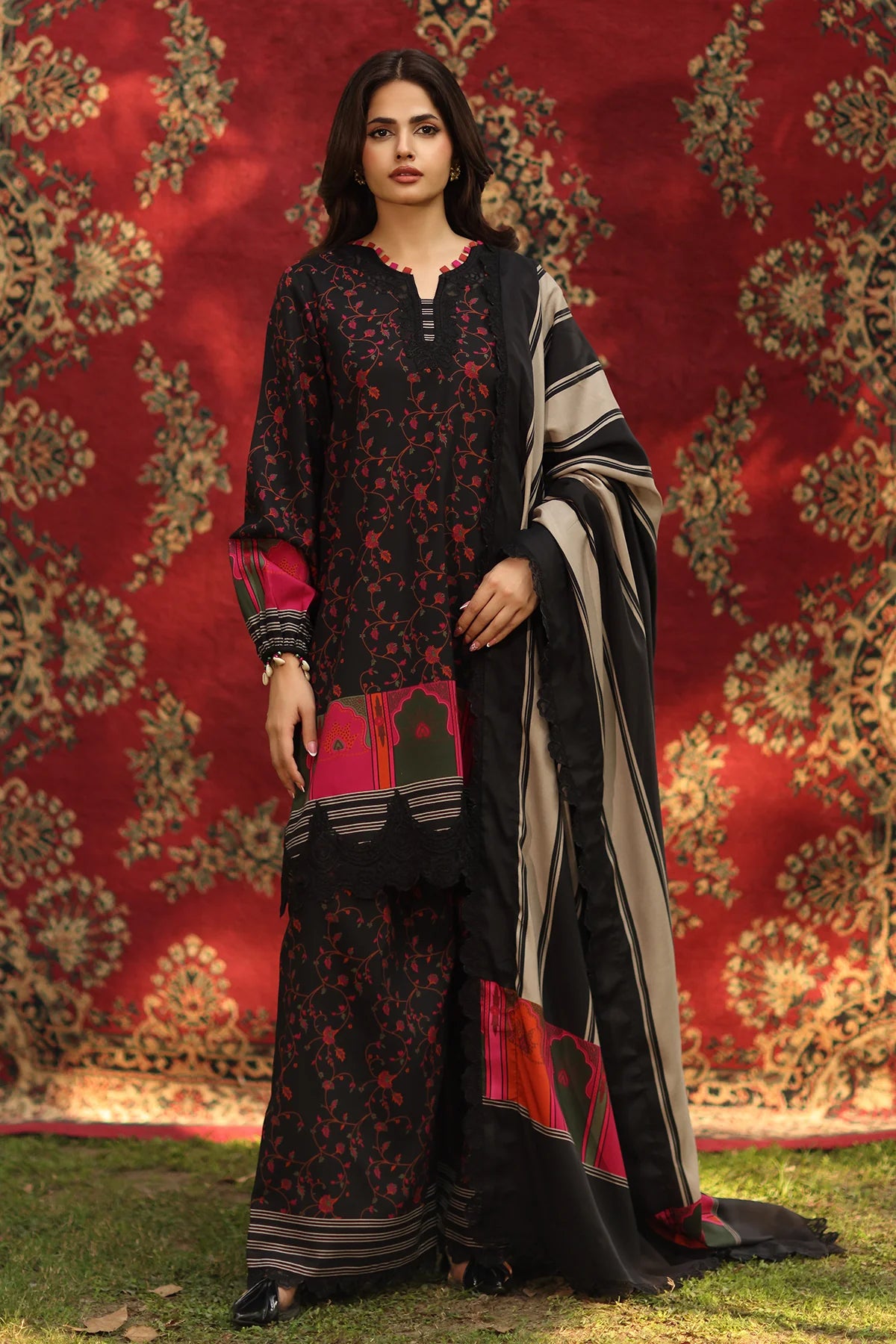 CF1247 3-PC Unstitched Printed Linen Collection ANW6-13