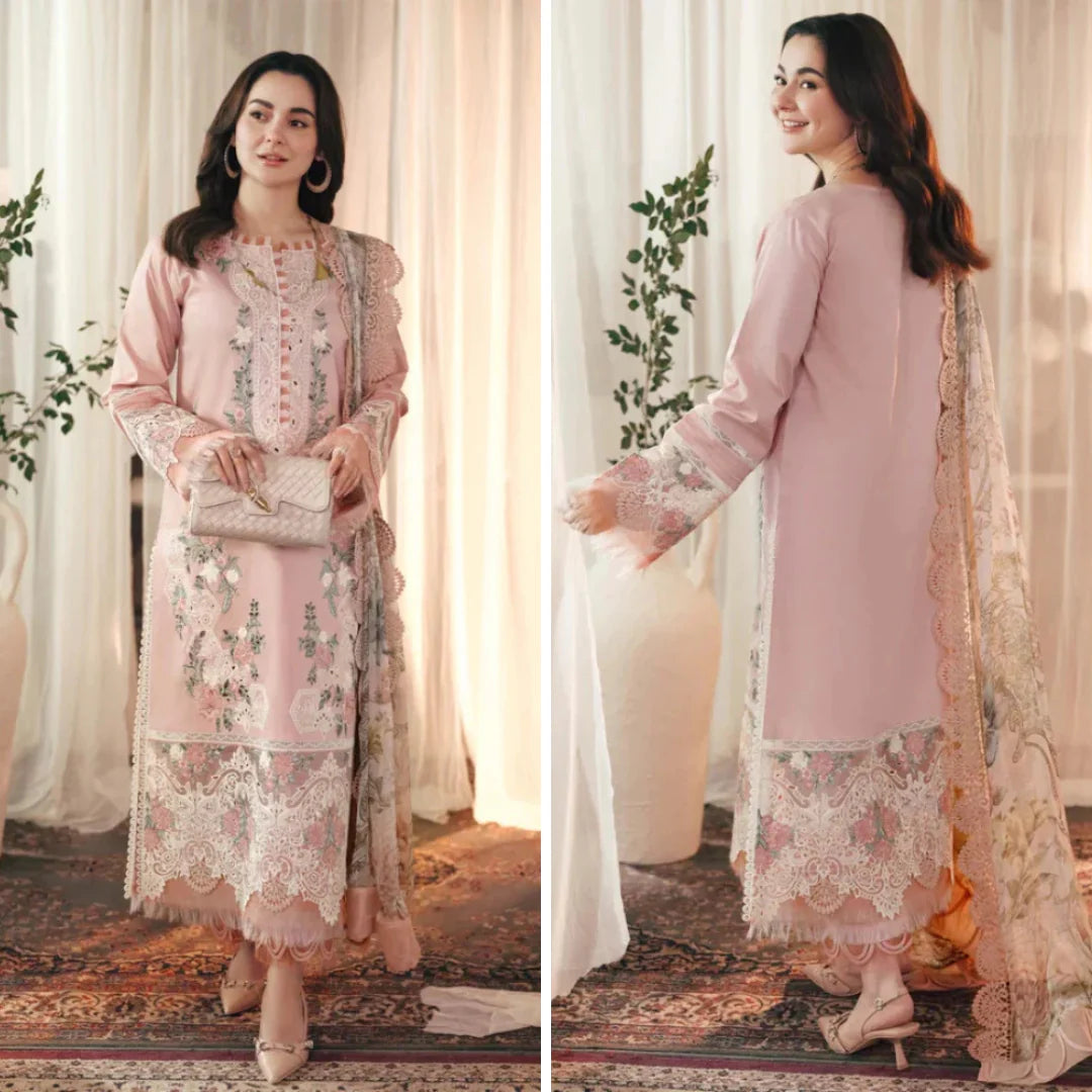 Qalamkar CF1053 - Jade 3PC Lawn Chickenkari Embroidered Suit