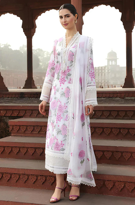 Bareeze  CF019- Embroided 3pc lawn dress with embroidered chiffon dupatta