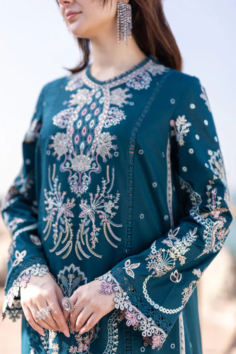 Qalamkar  CF1035 - 3 Piece Chickenkari Embroidered Lawn Suit