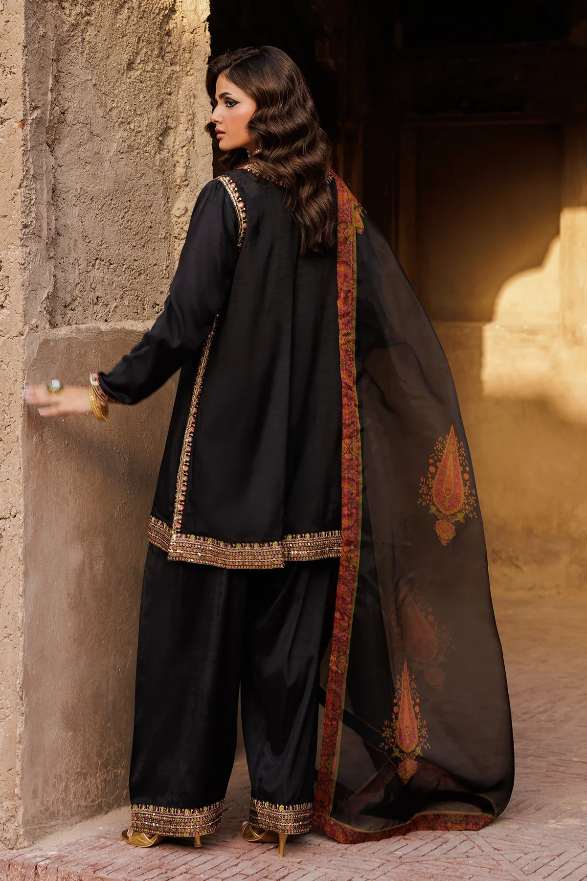 CF1244 3-PC Embroidered Raw-Silk Suit CMA-5-086