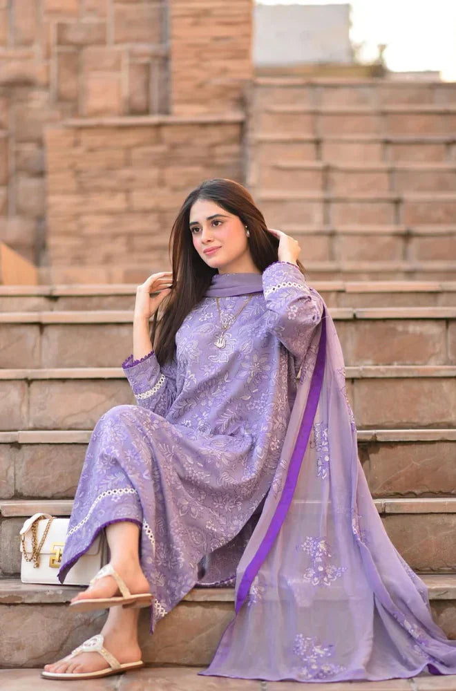 CF1020 - Breeze 3PC Lawn Embroidered Suit