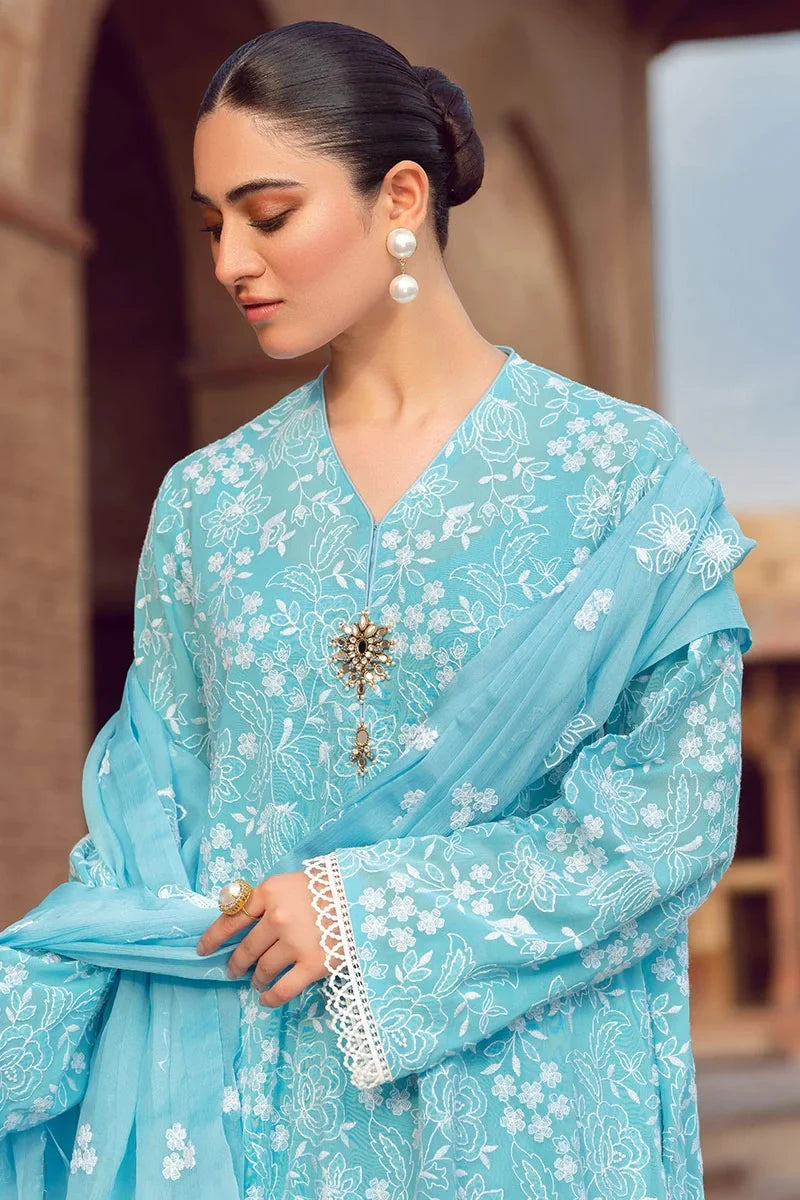 Bareeze  CF209- Embroidered 3pc Lawn Dress With Embroidered Chiffon Dupatta