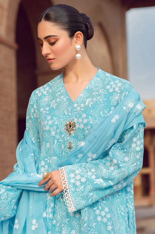 Bareeze  CF209- Embroidered 3pc Lawn Dress With Embroidered Chiffon Dupatta