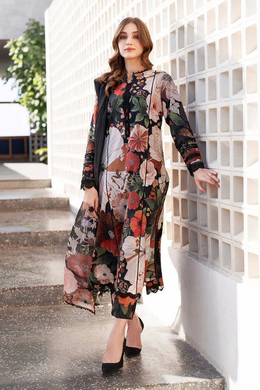 CF1219- Summer 3PC lawn all over Printed Suit