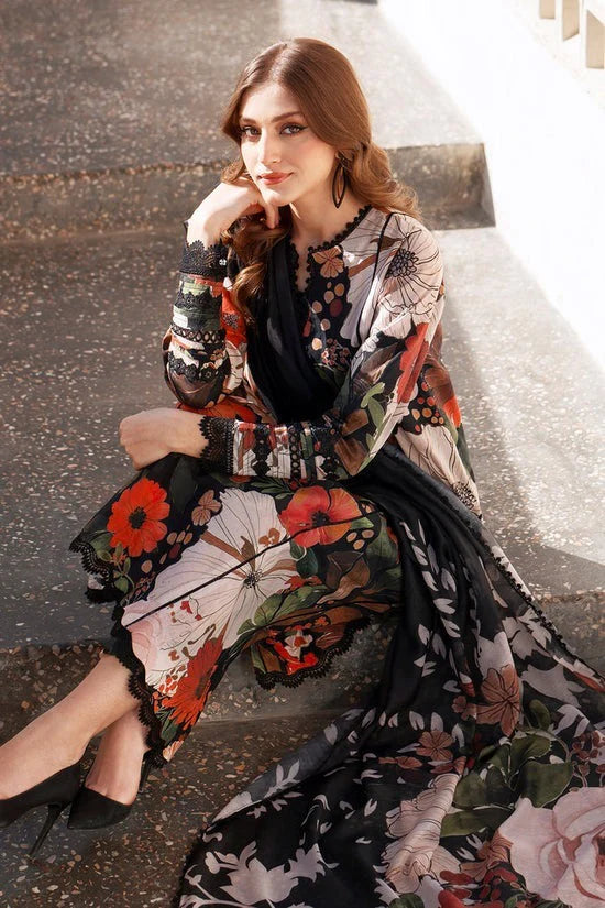 CF1219- Summer 3PC lawn all over Printed Suit
