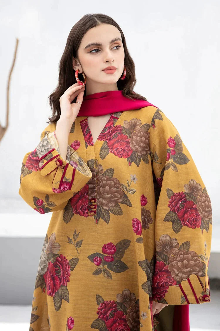 CF1220- Winter 3PC Dhanak all over Printed Suit