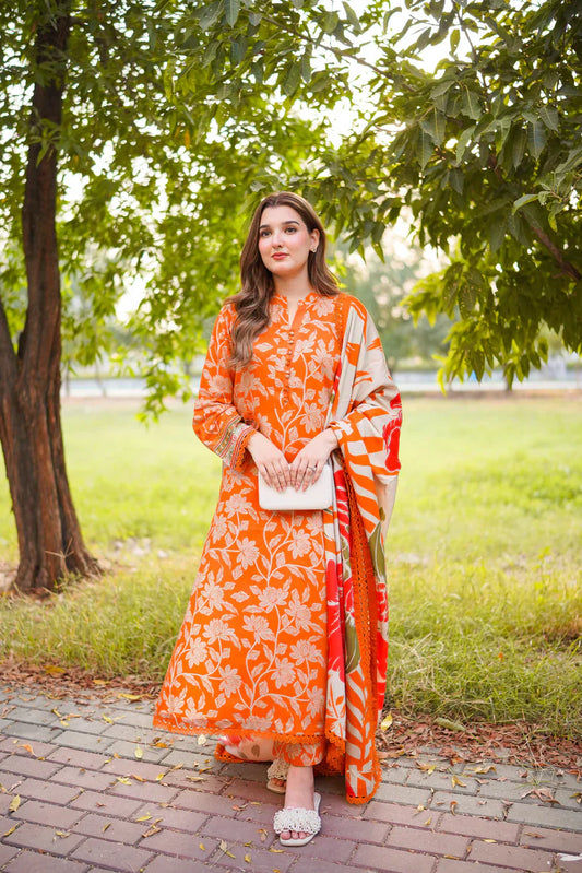 CF1231 SUMMER 3PC LAWN Digital Print Dress