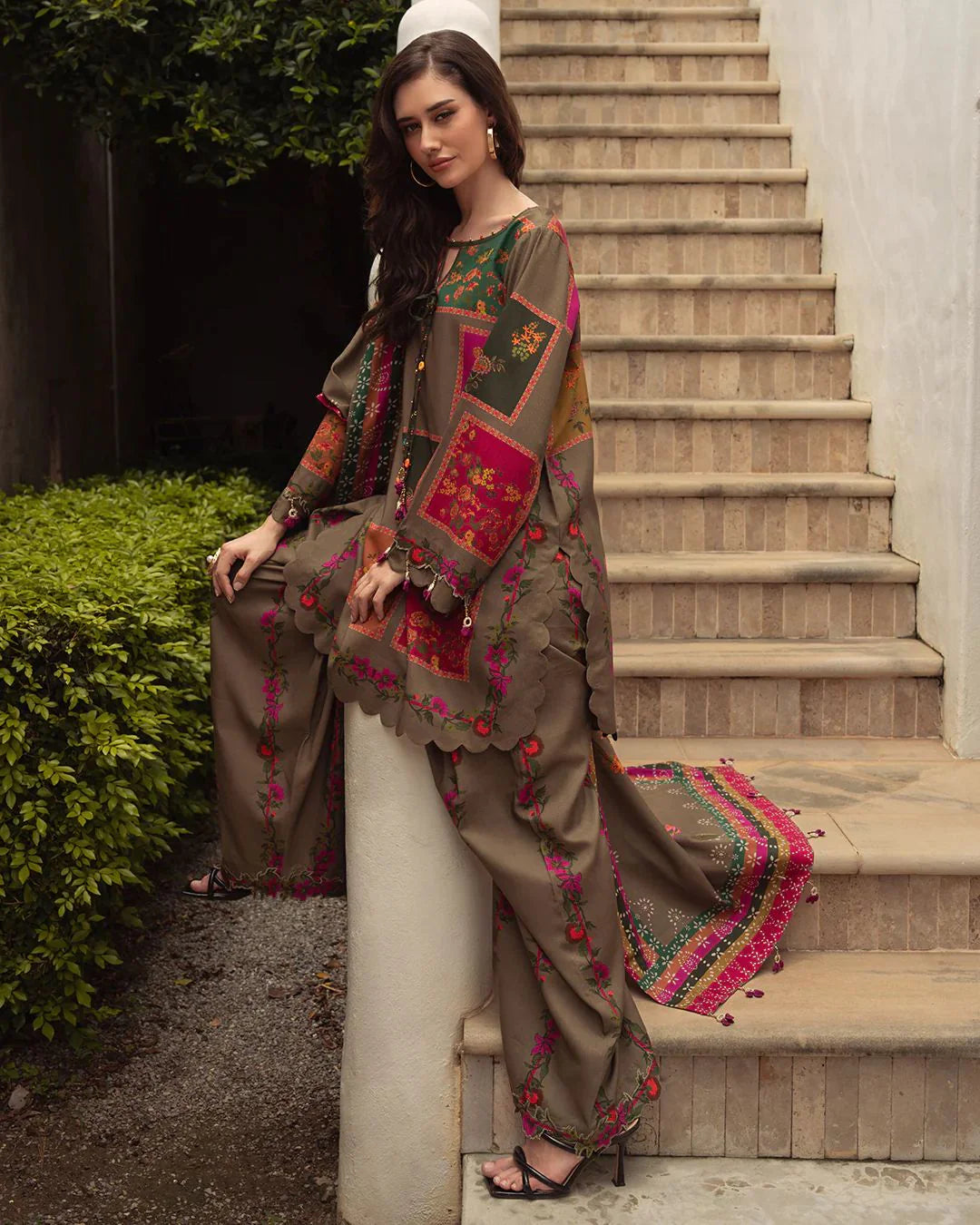 Charizma  - Summer3PC lawn Digital Print Dress CF1223