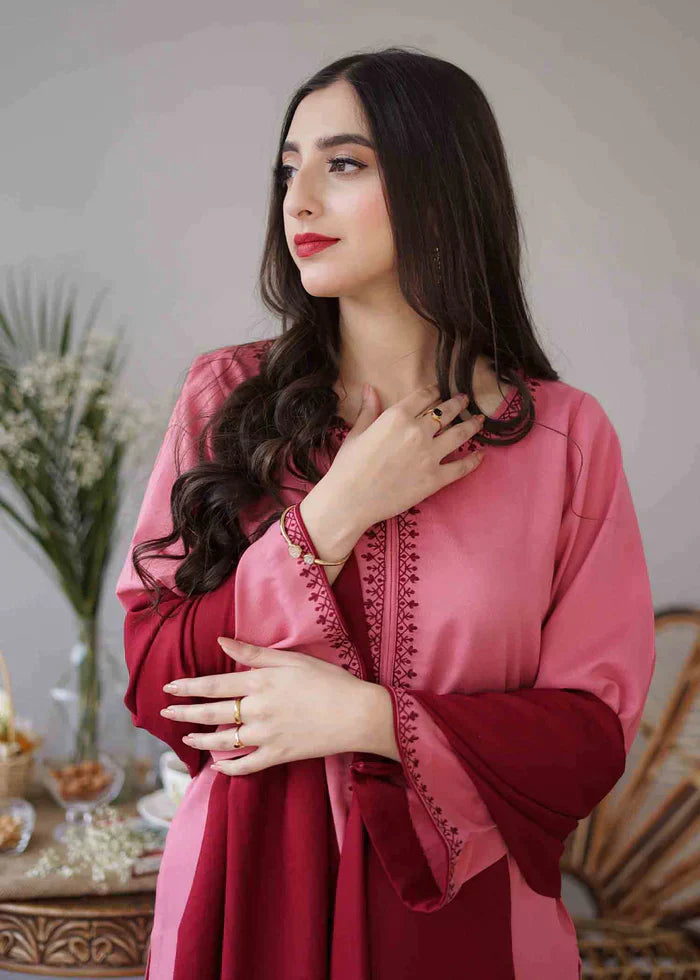 CF406-Asling Winter 3PC Dhanak suit with Embroidered Shawll