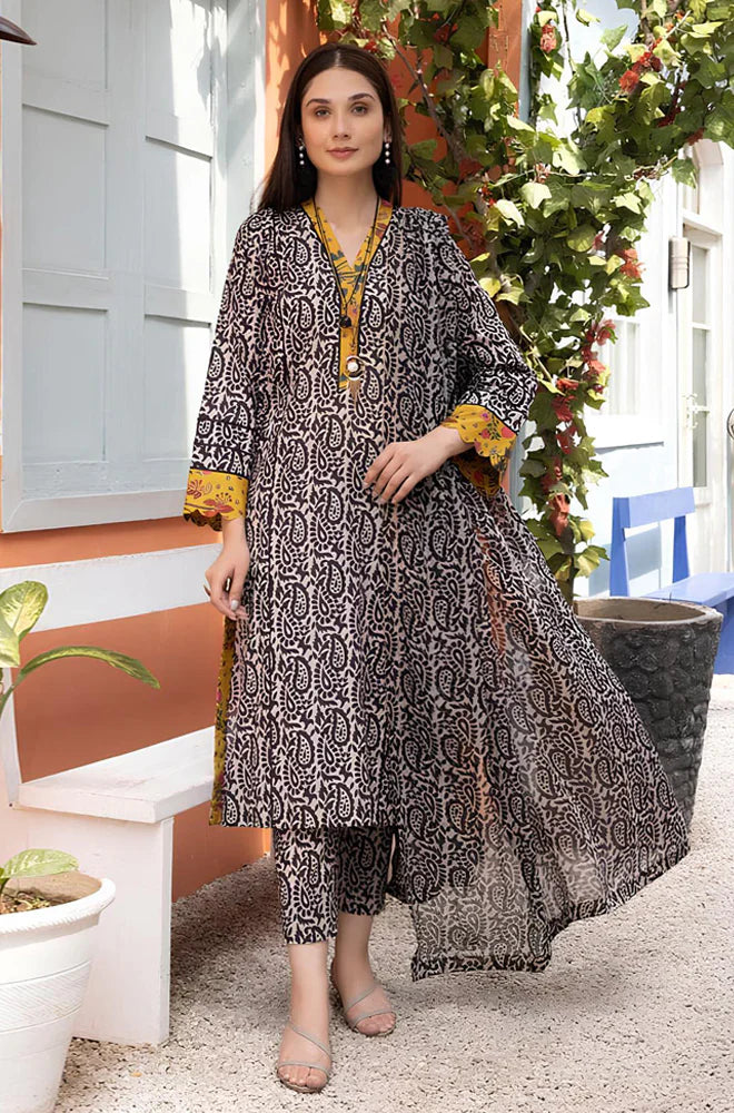 Charizma CF278-3 Piece Unstitched Digital Printed Airjet Lawn Suit