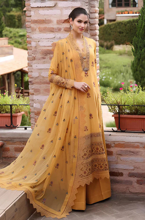 CF289-BAREEZE-EMBROIDERED 3PC LAWN DRESS WITH EMBROIDERED CHIFFON DUPATTA