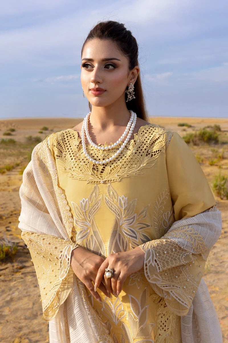 RANG RASIYA  -3PC LAWN EMBROIDERED SHIRT WITH NET EMBROIDERED DUPATTA WC1303