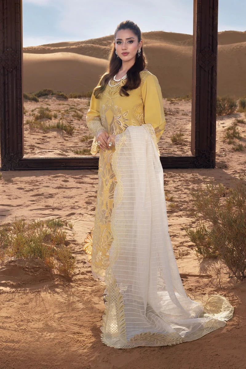 RANG RASIYA  -3PC LAWN EMBROIDERED SHIRT WITH NET EMBROIDERED DUPATTA WC1303