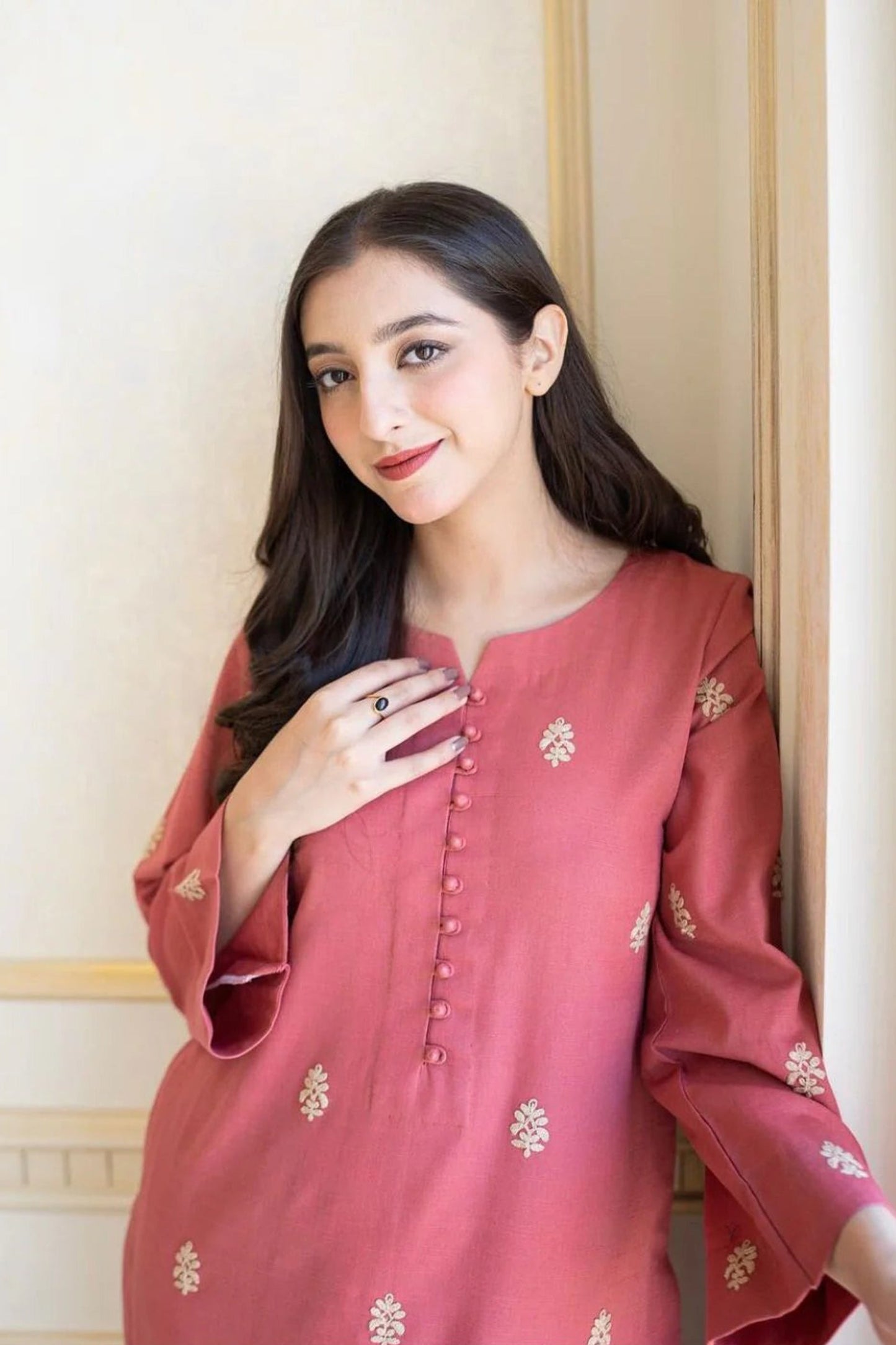 CF611-Asling Winter 3PC Dhanak suit with Dhanak Shawll