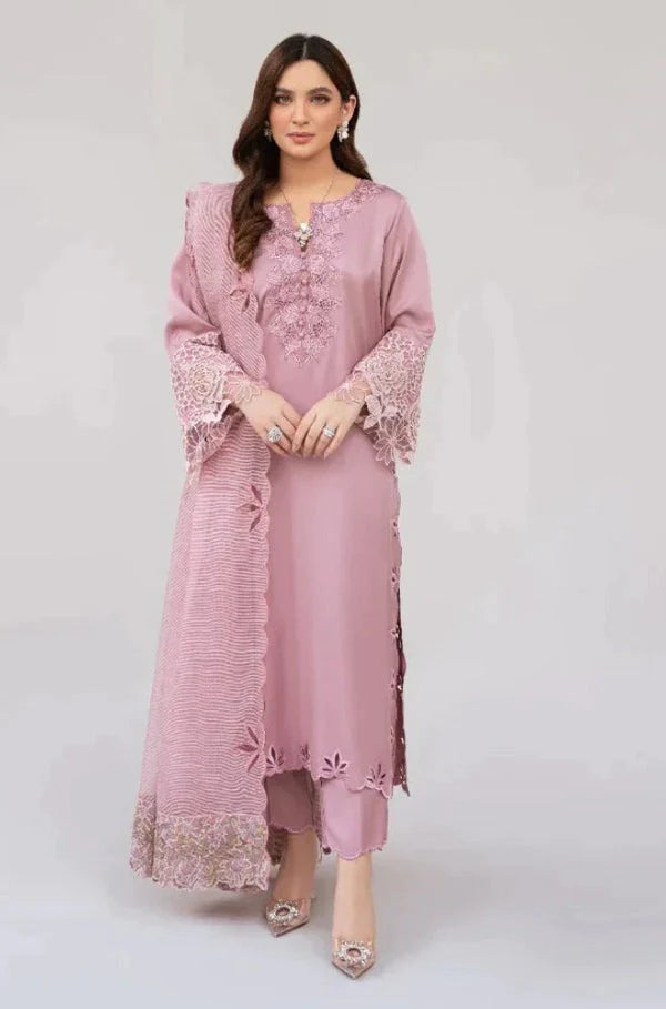 Nadia Farooqui CF742-SUMMER Lawn Unstitched 3 Piece Embroidered Dress With Embroidered Organza Duppatta