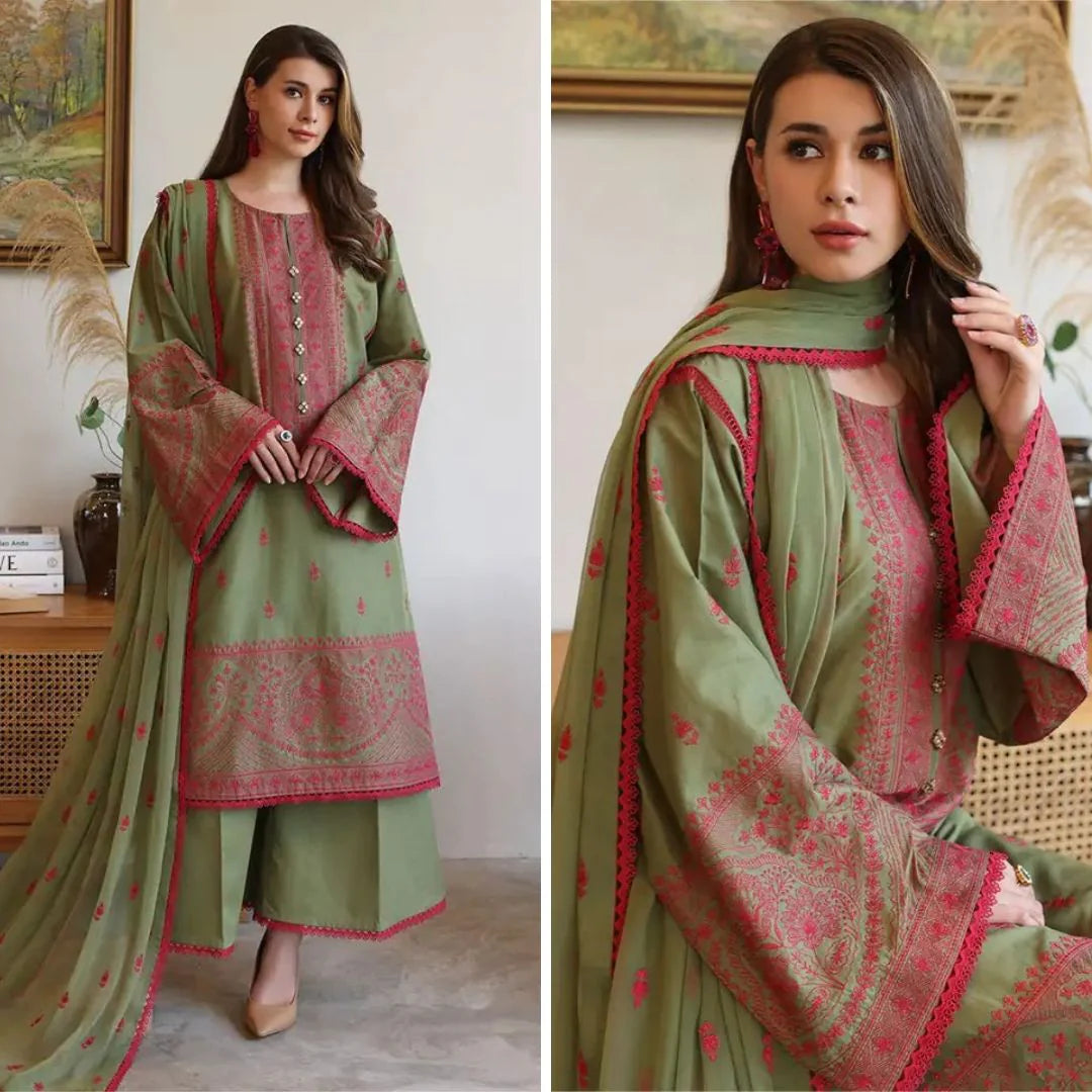 Bareeze  CF1002 - 3 Piece Embroidered Lawn Suit