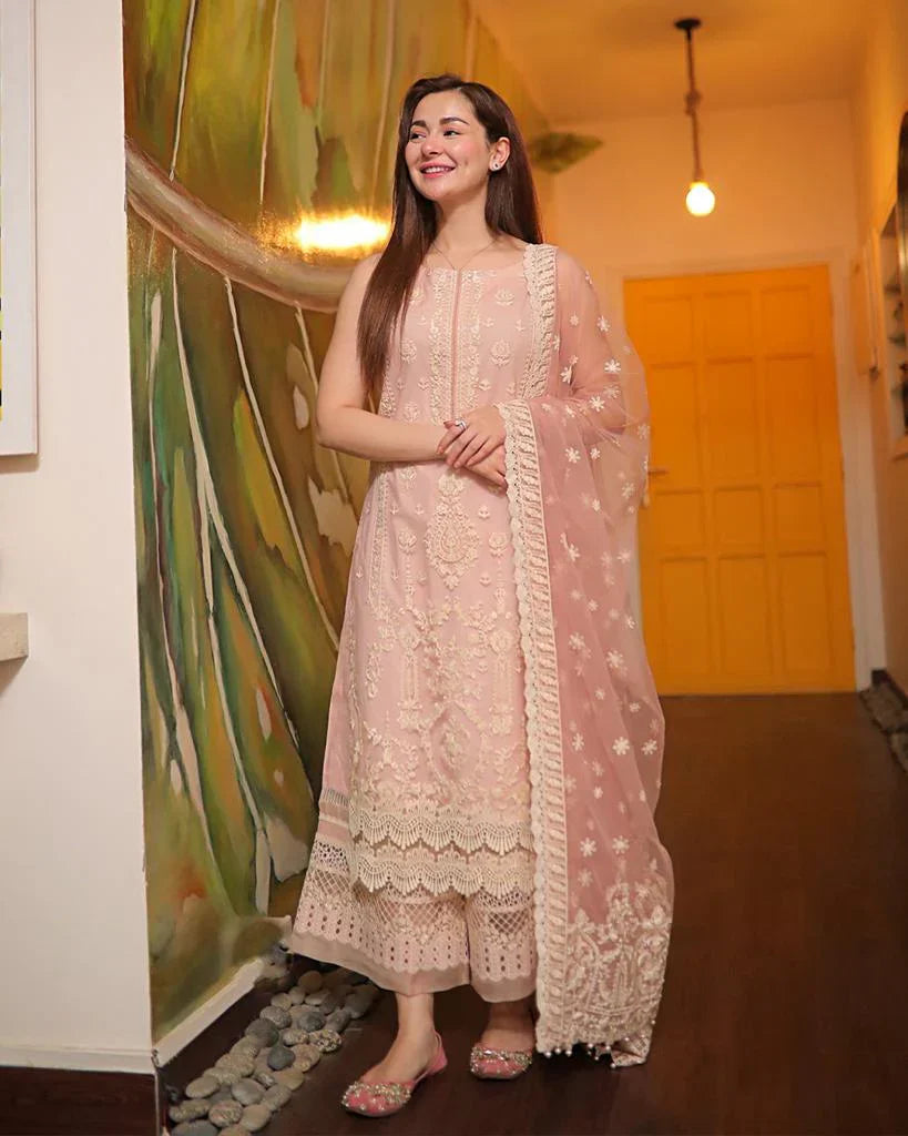 CF979 - Faiza Saqlain - 3PC Embroidered Lawn Suit
