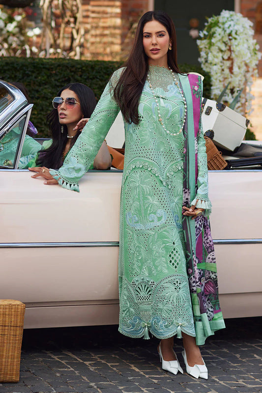 Mushq CF1276 Embroidered Classic Pakistani Salwar Kameez Suit in Apple Green Shade