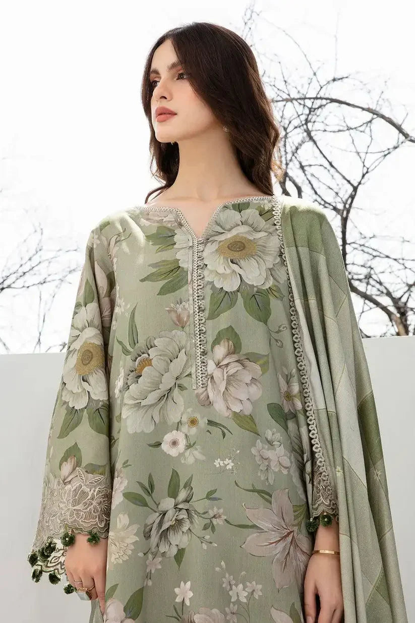 CF942- Winter 3PC Dhanak Karandi Printed Suit