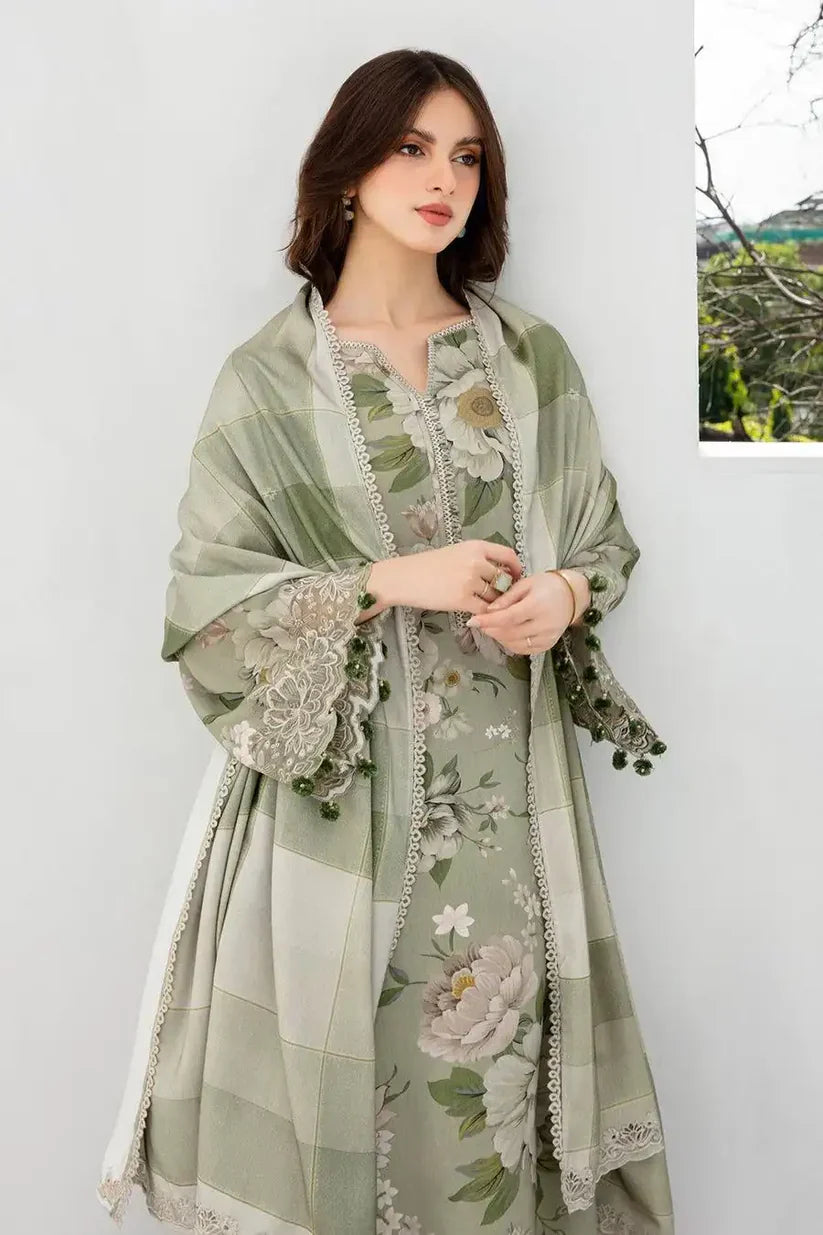 CF942- Winter 3PC Dhanak Karandi Printed Suit