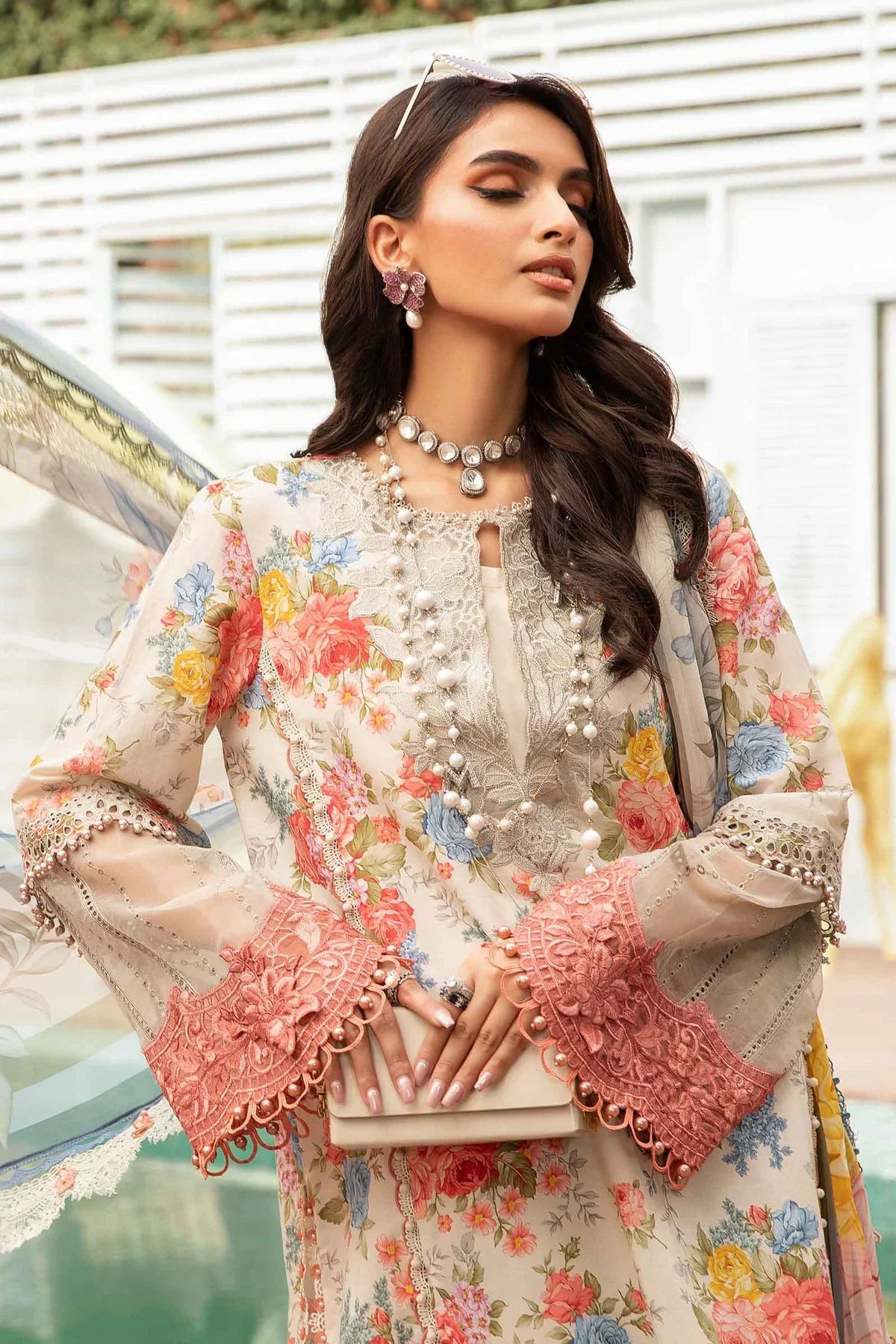 CF789-3 Piece Unstitched Digital Printed Airjet Lawn Suit