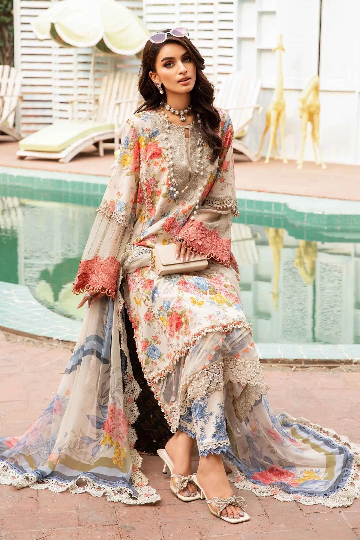 CF789-3 Piece Unstitched Digital Printed Airjet Lawn Suit