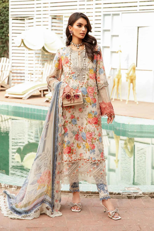 CF789-3 Piece Unstitched Digital Printed Airjet Lawn Suit