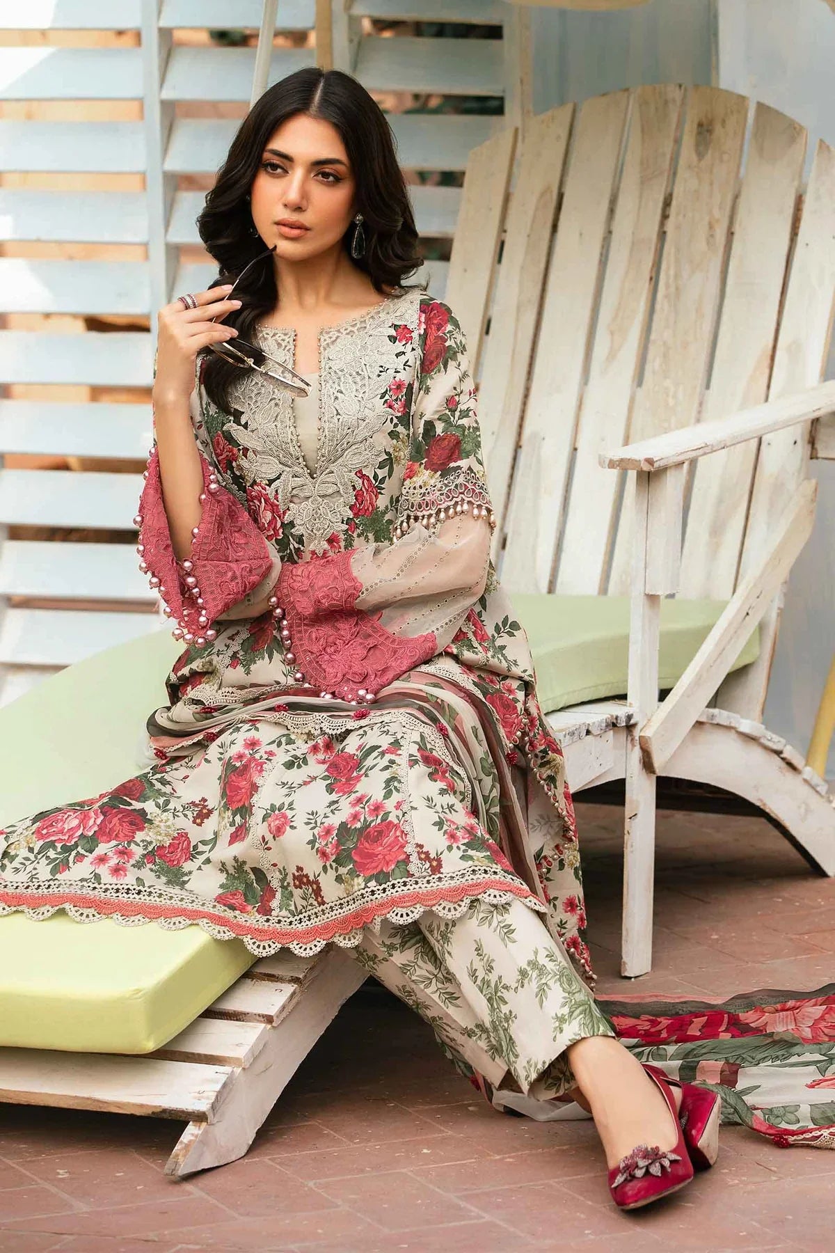 CF785-3 Piece Unstitched Digital Printed Airjet Lawn Suit