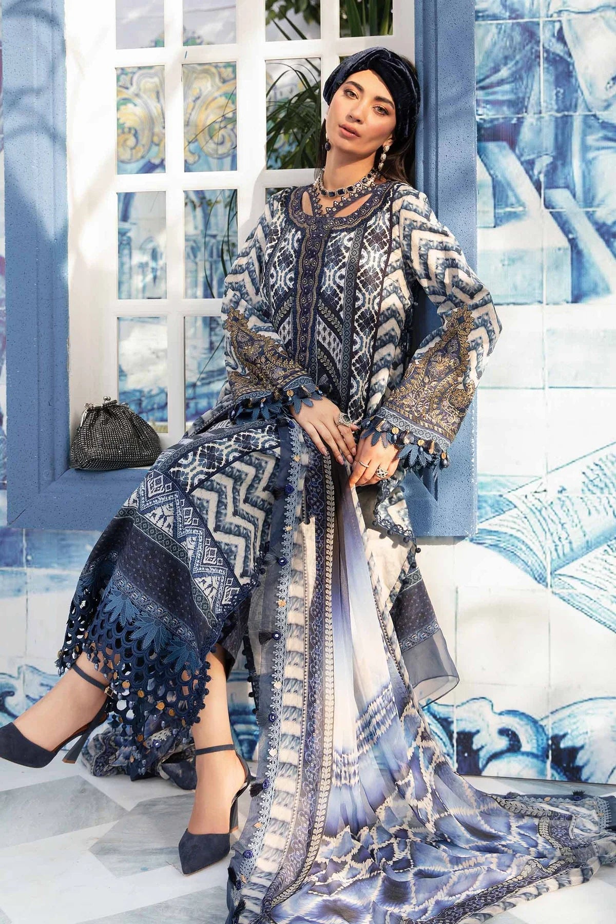 CF793-3 Piece Unstitched Digital Printed Airjet Lawn Suit
