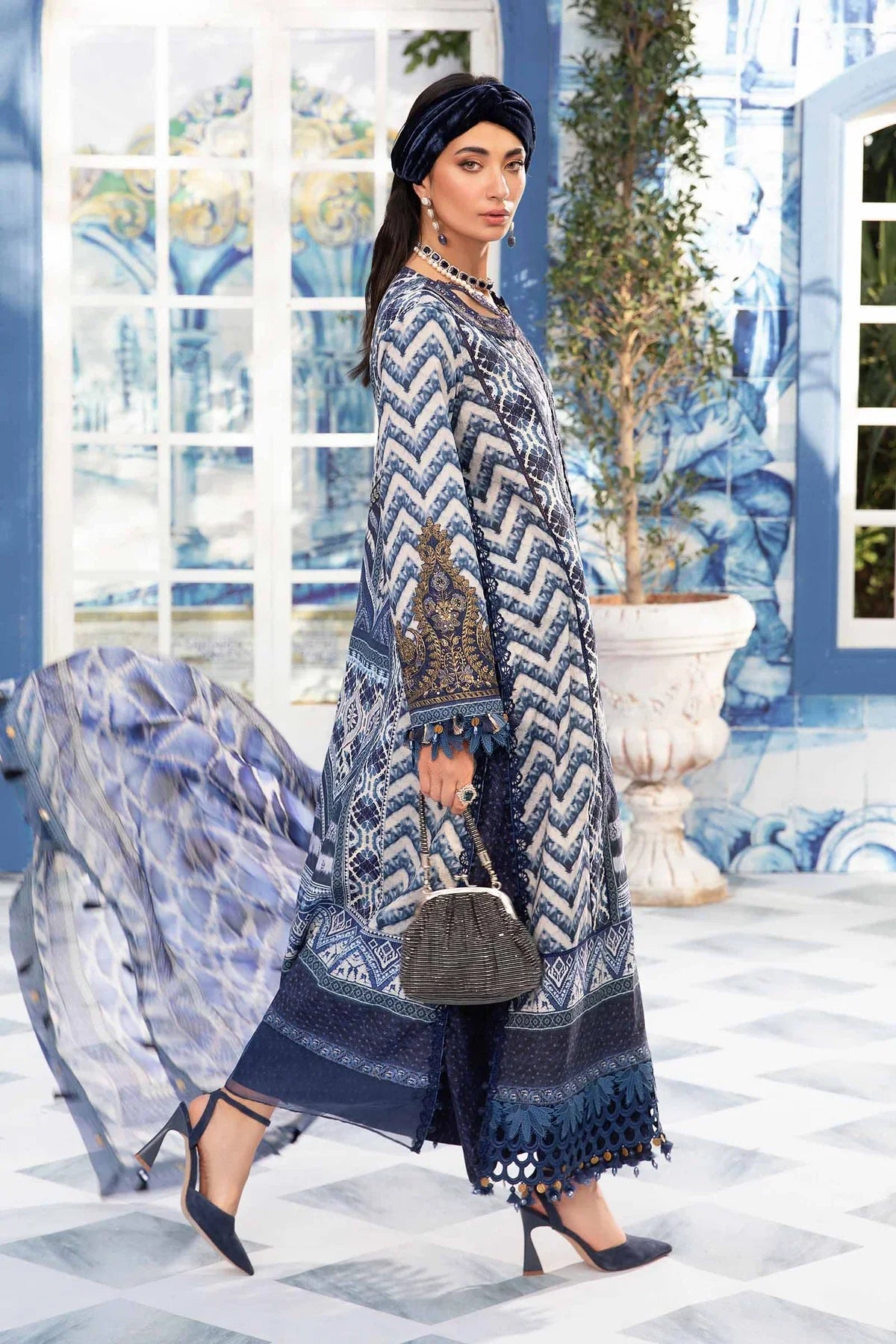 CF793-3 Piece Unstitched Digital Printed Airjet Lawn Suit
