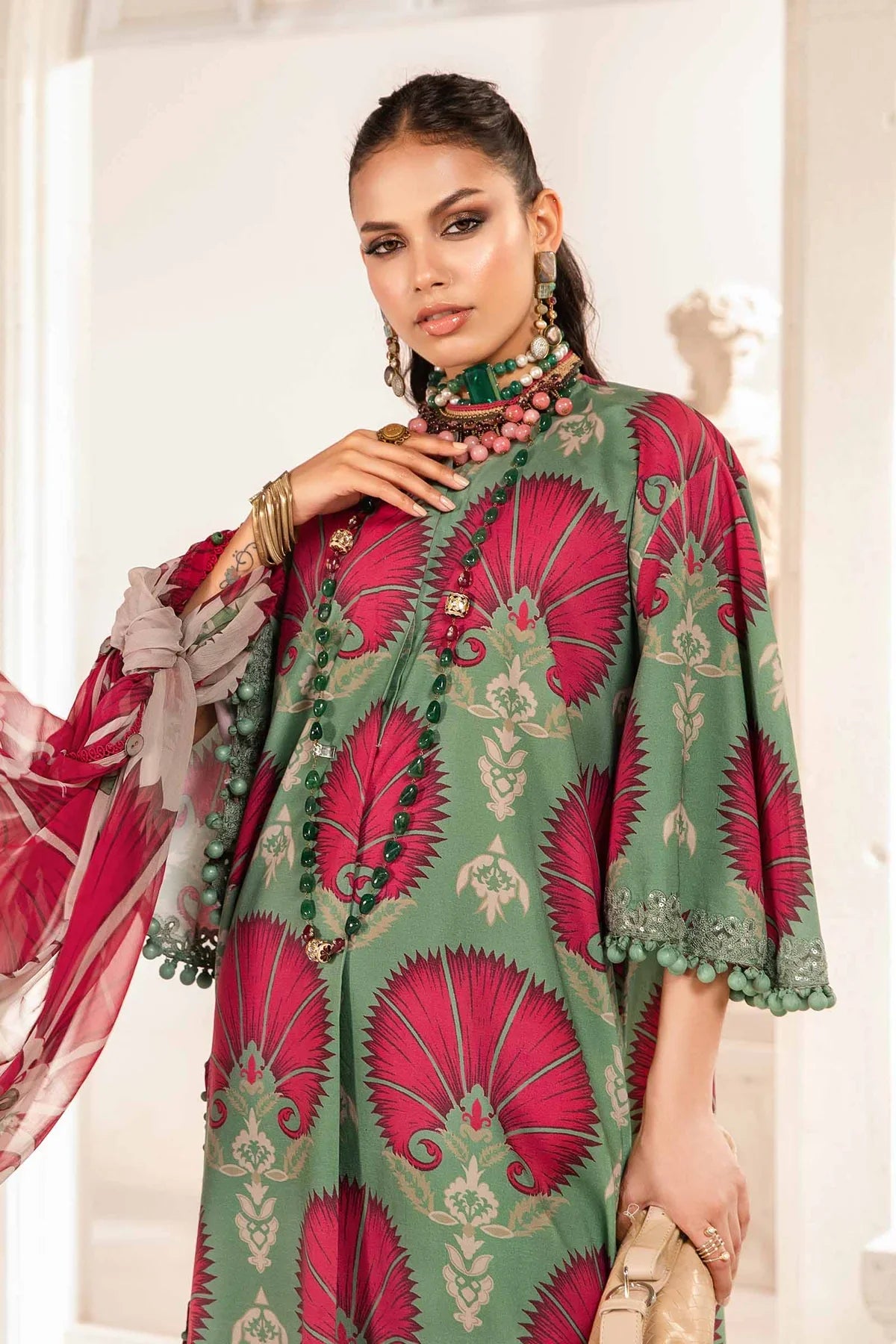 CF788-3 Piece Unstitched Digital Printed Airjet Lawn Suit
