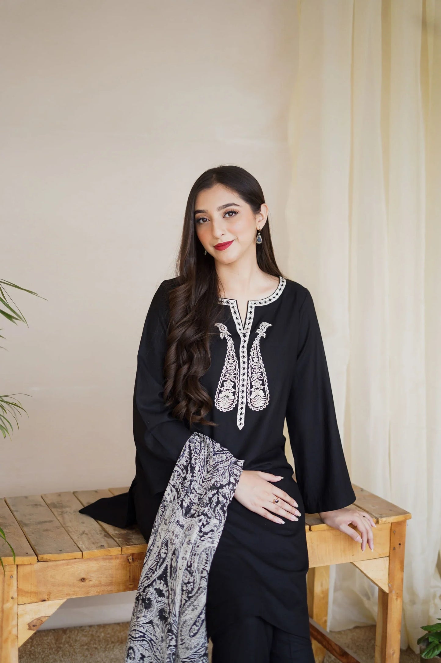 CF1204 Asling - Winter 3PC Dhanak Embroidered Suit -