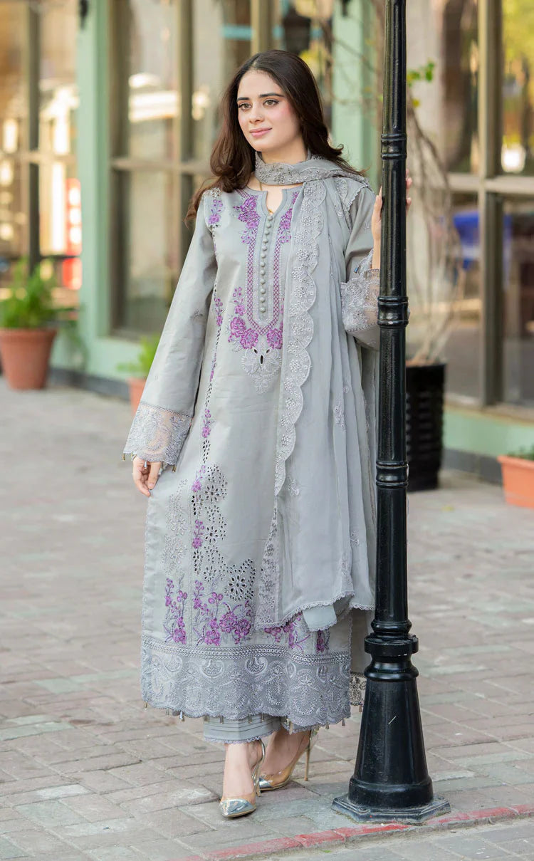 Mushq  CF1047 -SUMMER  - 3PC Lawn ChickenKari Embroidered Suit