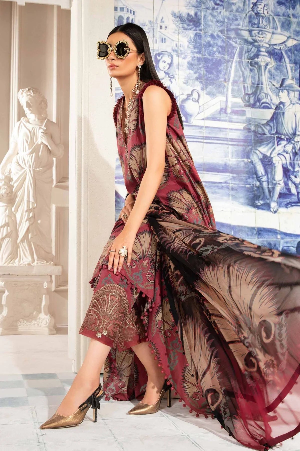 CF790-3 Piece Unstitched Digital Printed Airjet Lawn Suit