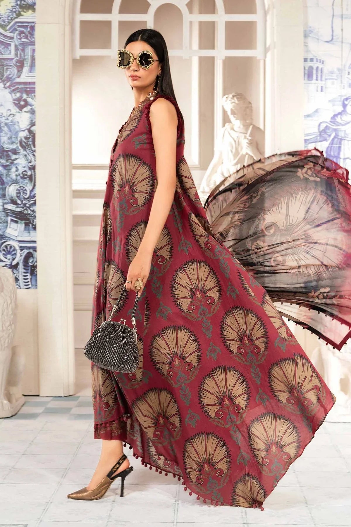 CF790-3 Piece Unstitched Digital Printed Airjet Lawn Suit