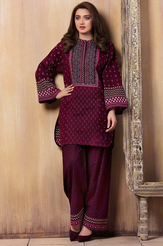 Laj wanti CF015-  2Pc Embroidered Lawn Suite With Fully Embroidered trouser & Patches