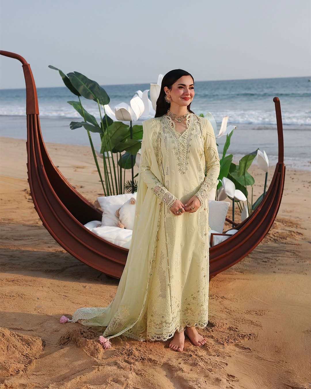 Qalamkar Summer -3PC LAWN CHIKANKARI EMB SHIRT WITH CHIFFON EMB DUPATTA WC1313