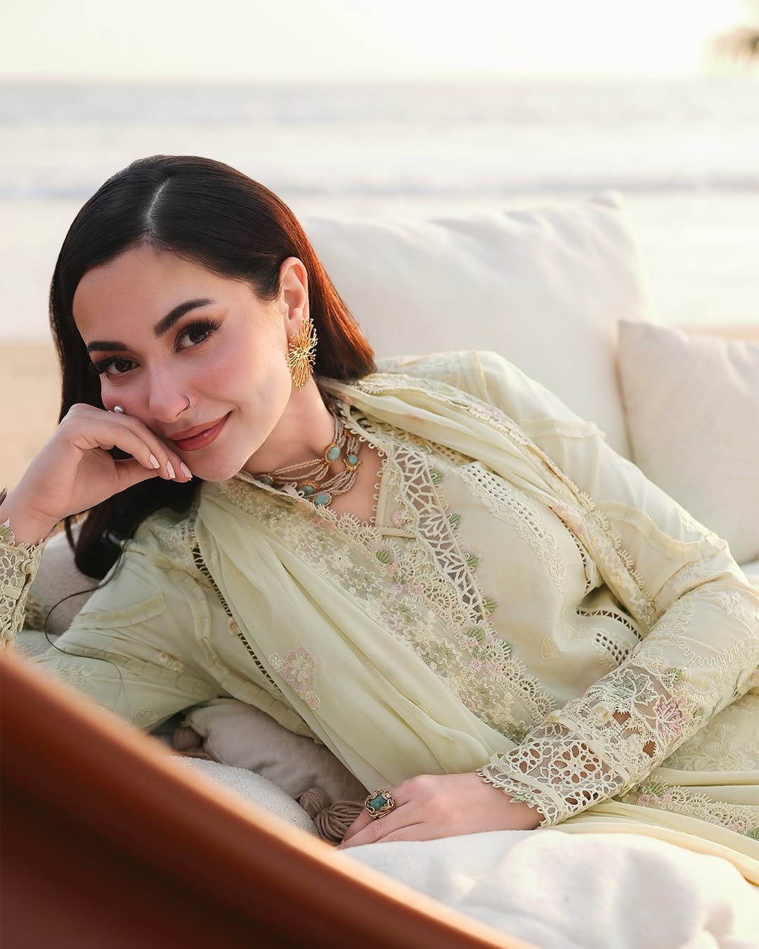 Qalamkar Summer -3PC LAWN CHIKANKARI EMB SHIRT WITH CHIFFON EMB DUPATTA WC1313