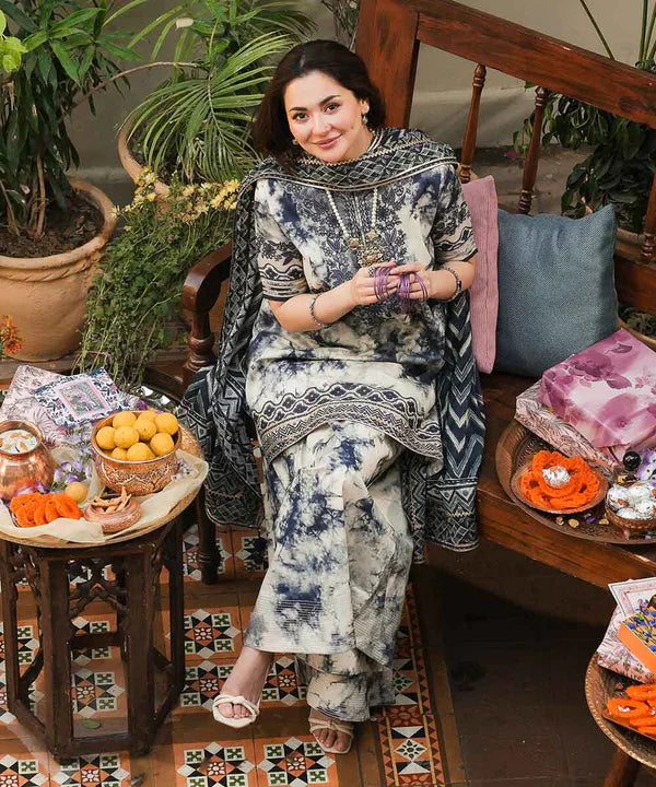 CF1069 - Faiza Saqlain 3PC Lawn Printed Suit