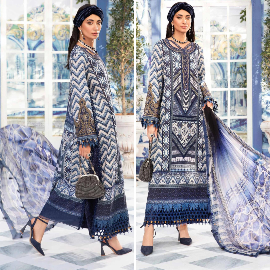 CF793-3 Piece Unstitched Digital Printed Airjet Lawn Suit