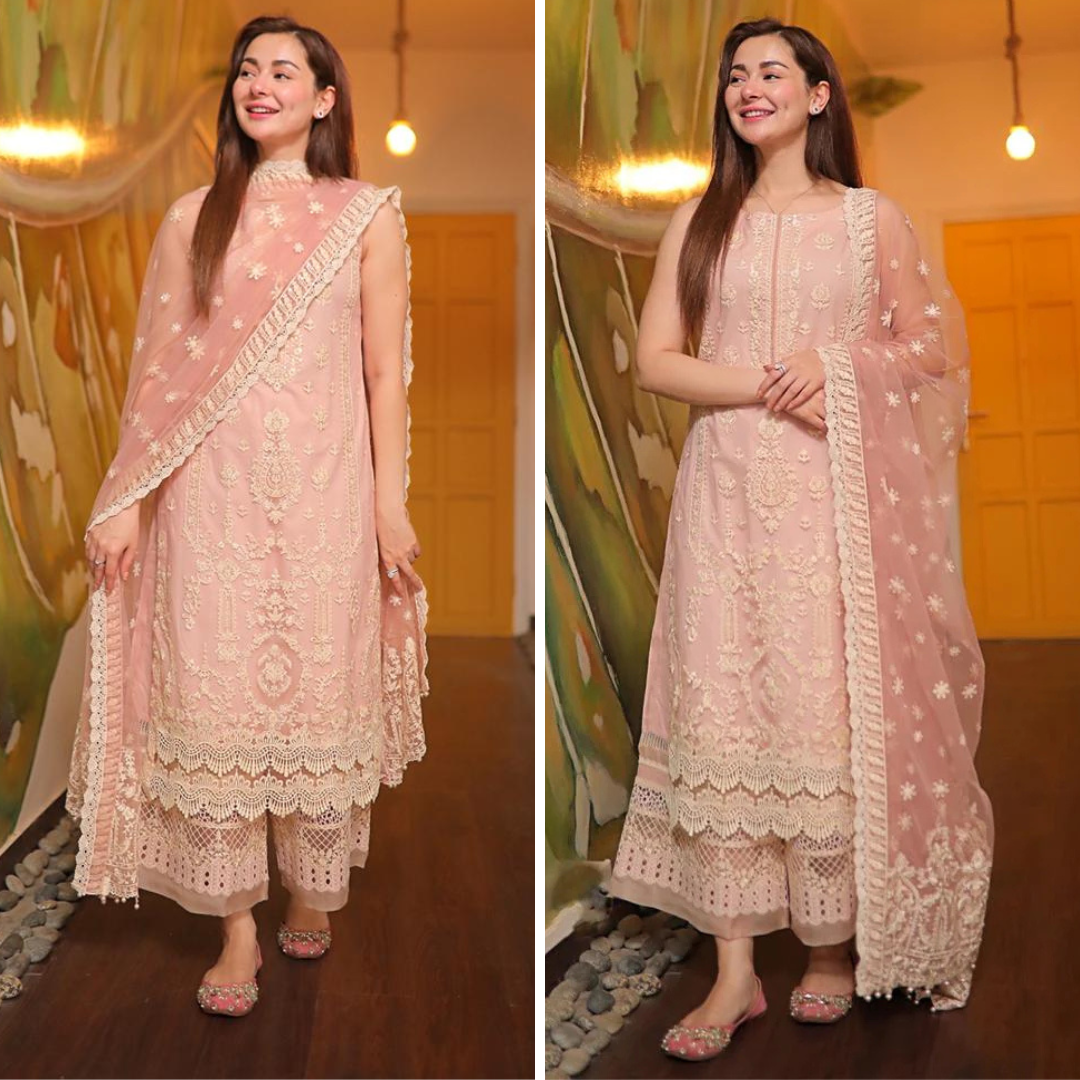 CF979 - Faiza Saqlain - 3PC Embroidered Lawn Suit