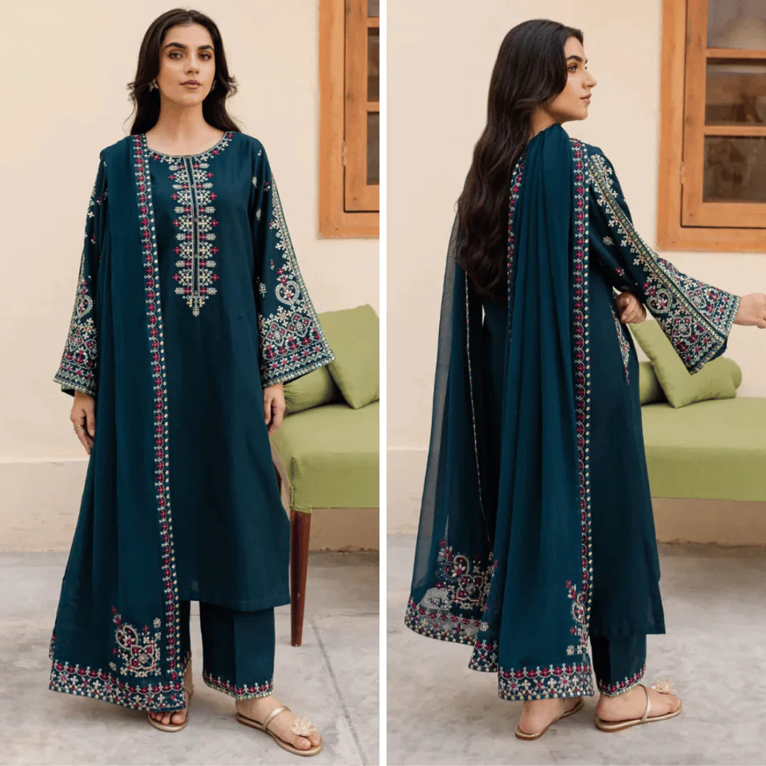 Sapphire  CF111 3PC Lawn Embroidered Suit