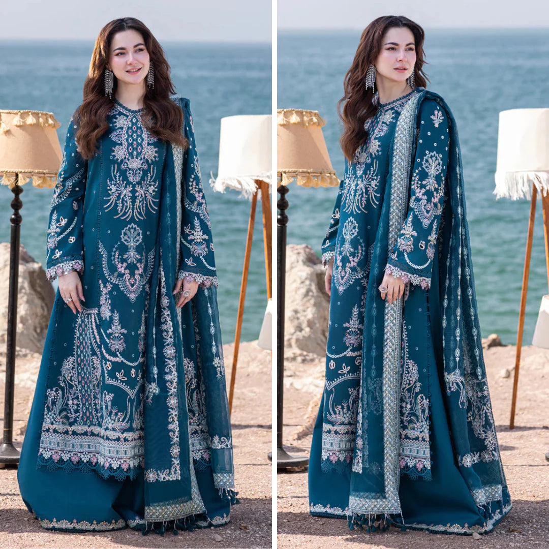Qalamkar  CF1035 - 3 Piece Chickenkari Embroidered Lawn Suit