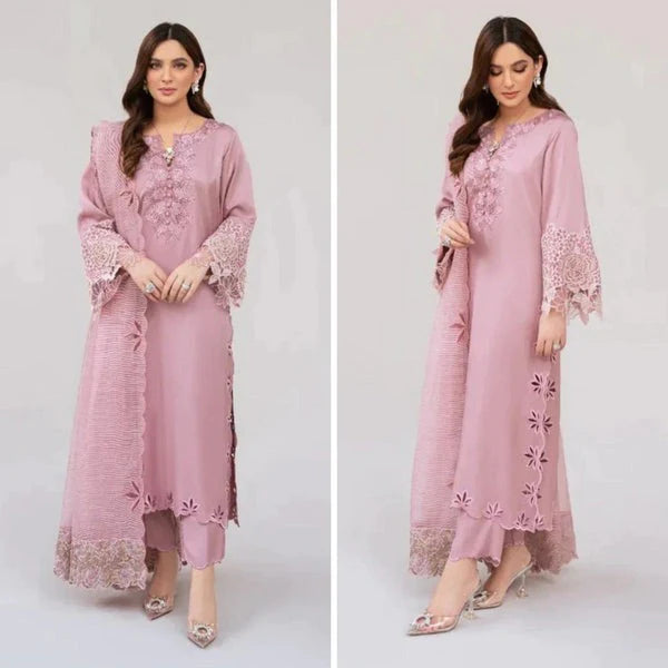 Nadia Farooqui CF742-SUMMER Lawn Unstitched 3 Piece Embroidered Dress With Embroidered Organza Duppatta