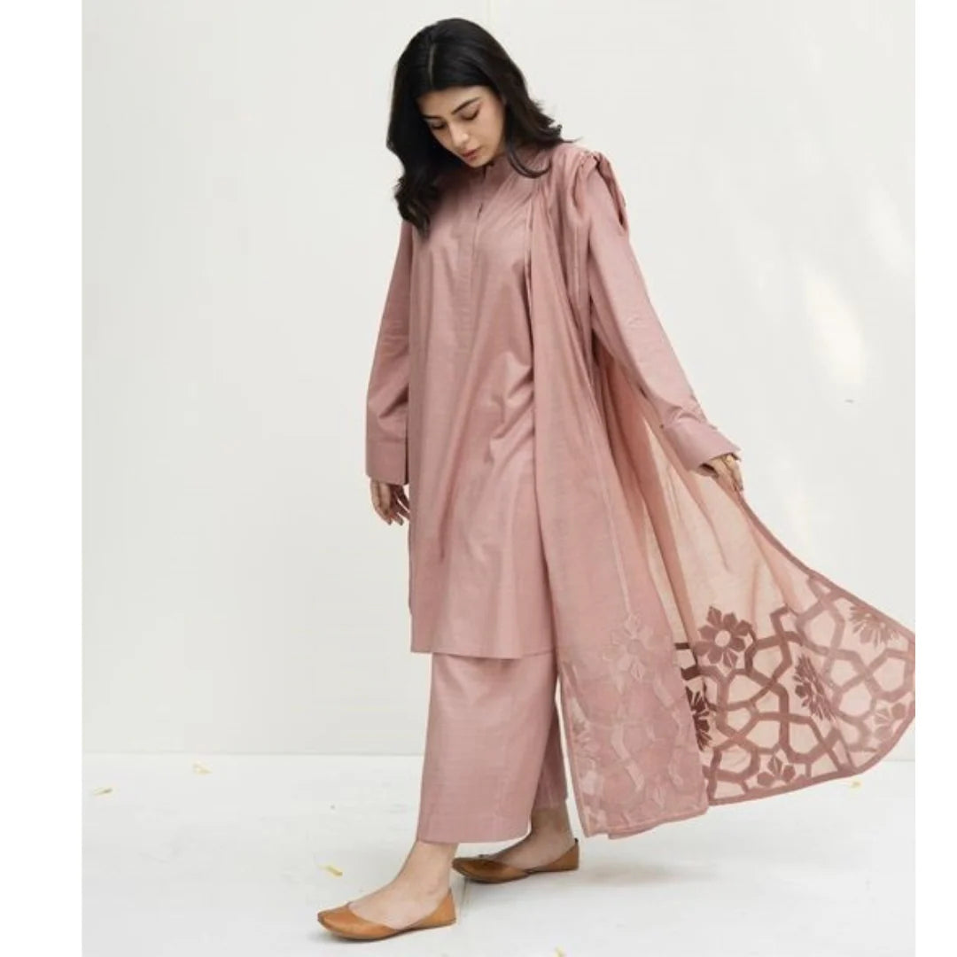 Nadia Farooqui CF753-SUMMER 3PC Lawn Shirt With Monar Embroidered Dupatta UNSTITCH