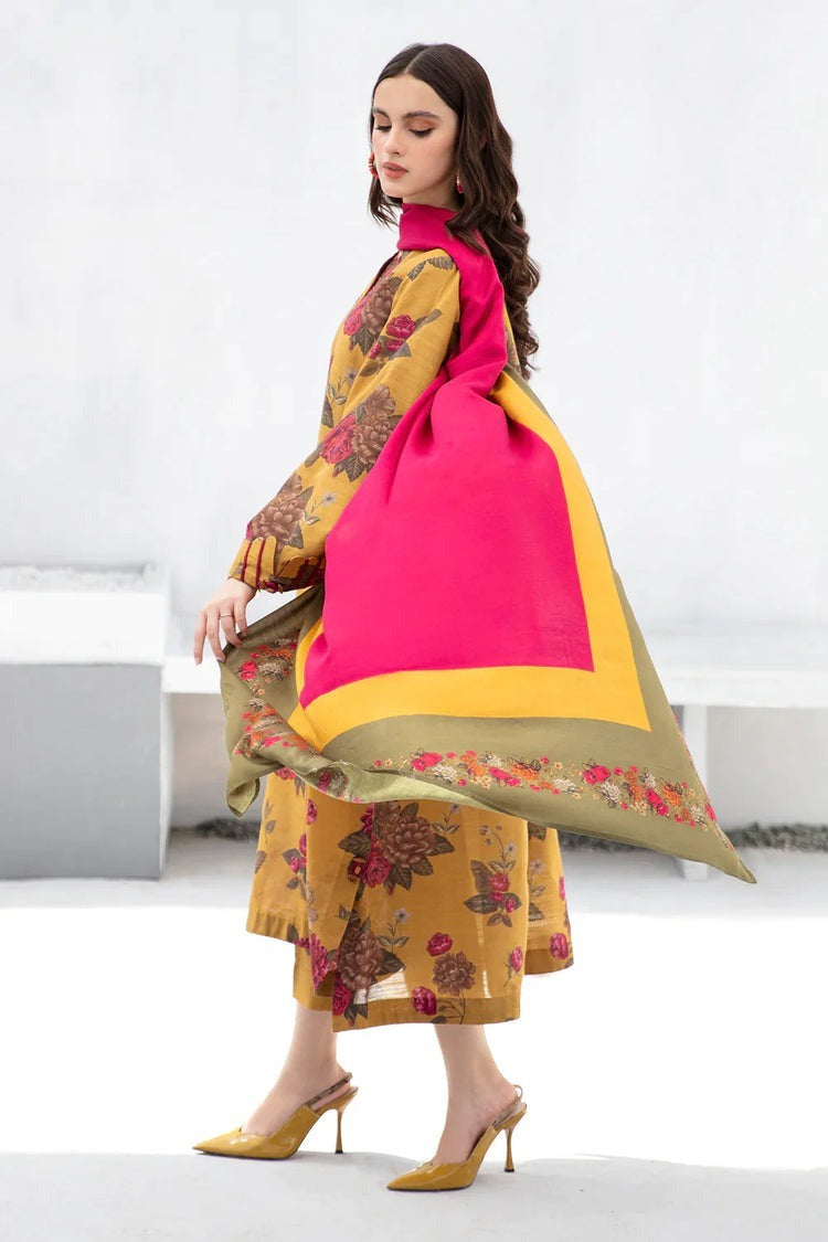 CF1220- Winter 3PC Dhanak all over Printed Suit
