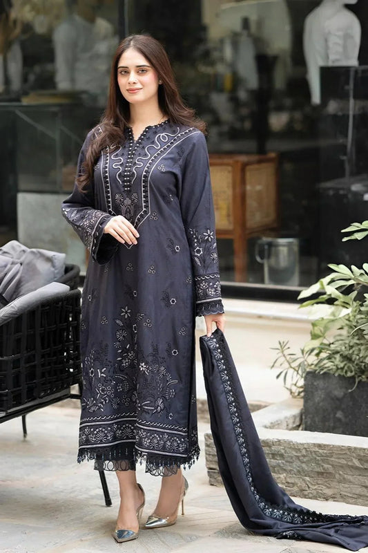 CF1203 Libass - Winter 3PC Dhanak Embroidered Suit
